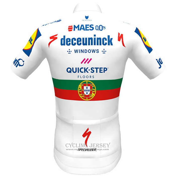 2021 Cycling Jersey Deceuninck Quick Step White Short Sleeve And Bib Short
